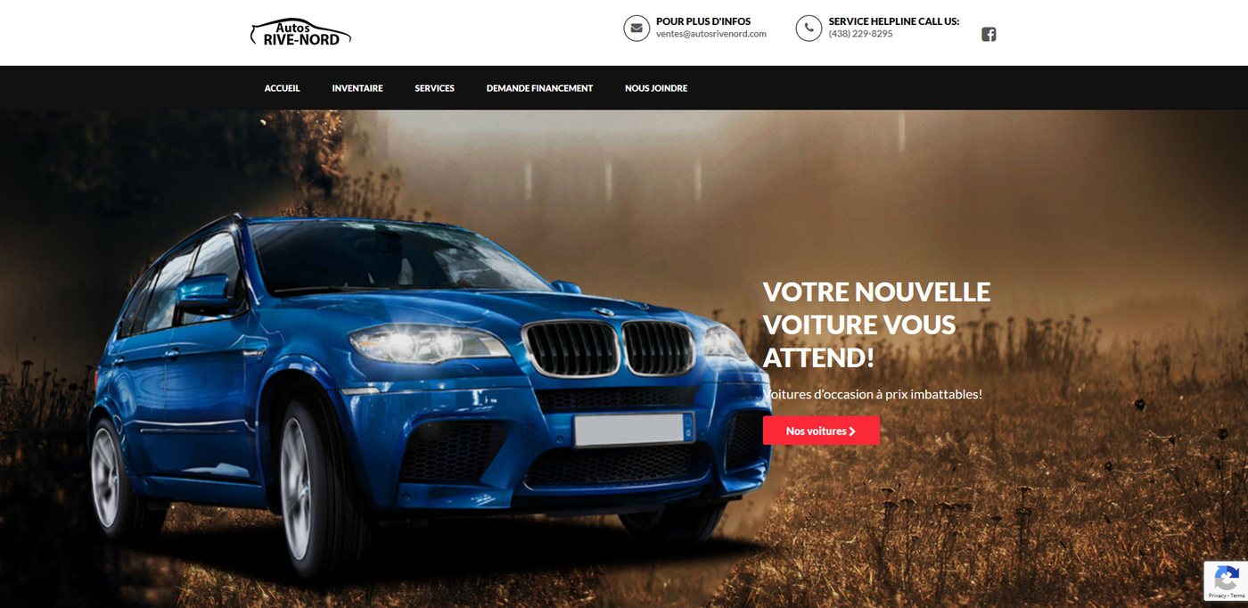Autos Rive-Nord Website