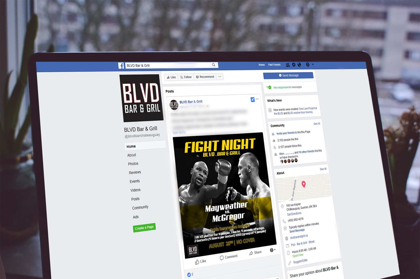 Facebook Ad Mayweather McGregor Fight
