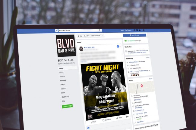 Facebook Ad Mayweather McGregor Fight