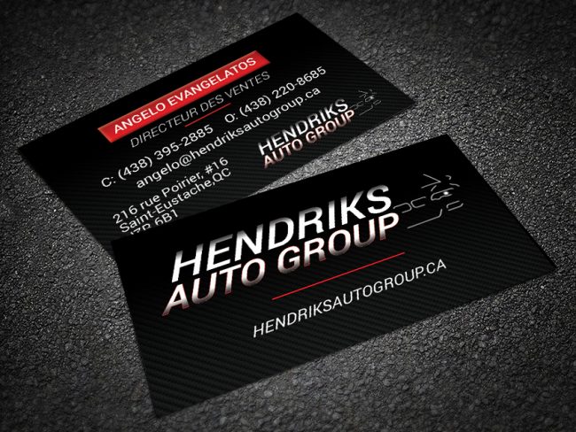 Hendriks Auto Group Business Cards Design