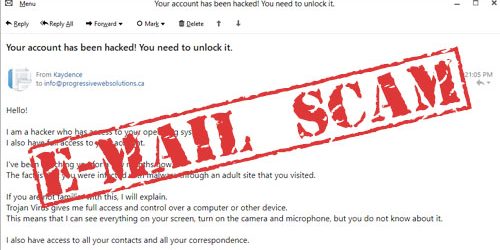 email scam progressive web solutions montreal web design